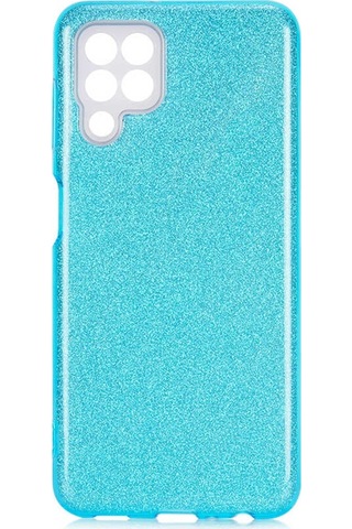 Samsung Uyumlu Galaxy M32 Kılıf Zore Shining Silikon-Mavi