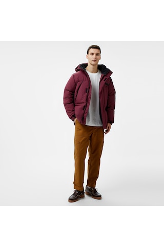 Timberland Howker Durable Waterrepellent Rec.down P Erkek Bordo Mont Düz Tb0a6kmdeıc1 Bordo