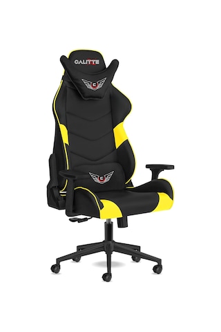 Samurai Ss Oyuncu Koltuğu Premium Pu Deri Gaming Koltuk Deri, Sarı Çok Renkli