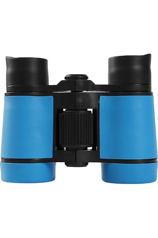 Kosona Çocuk İçin 4x30 Büyüklüklü İkiz Lens Gözlük, Kaymazsız Kollü, Optik Cam Lensli, Mavi Mavi