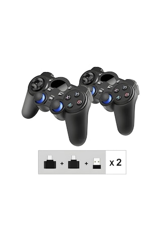 2.4g Wireless 2 Adet Gamepad Kablosuz Oyun Kolu Pc Ps3 Kol Tv Box Android Tv Telefon/tablet 2x