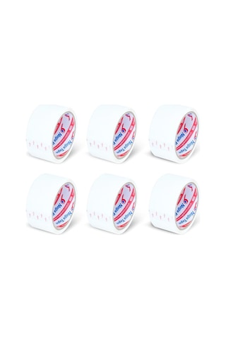 Mm X 40 Mt Beyaz Koli Bandı 6 Adet Diğer