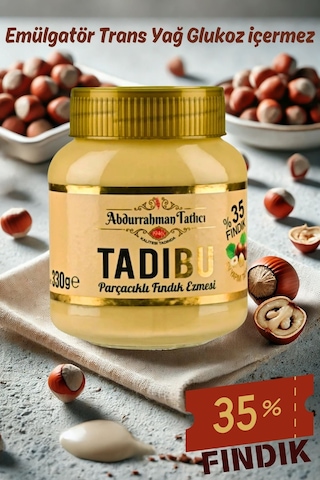Abdurrahman Tatlıcı Tadıbu Parçacıklı Fındık Ezmesi 9 x 330 G