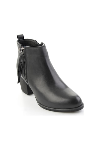 Bambi Siyah Hakiki Deri Kadın Bot & Bootie K02750043103