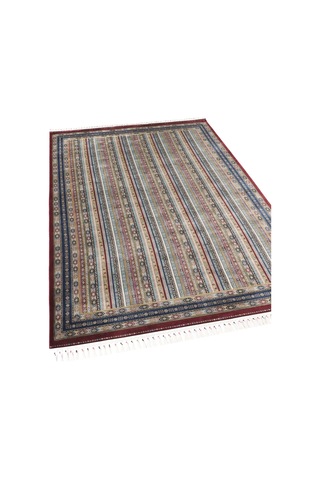 Apex Halı Bruj Bambu Viscon Halı 8741bu Bordo Renkli