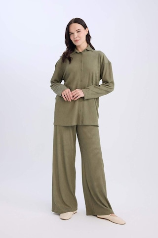 DeFacto Bürümcük Pantolon Straight Fit Beli Lastikli Basic Düz Geniş Bol Paça D7522AX24AUKH82