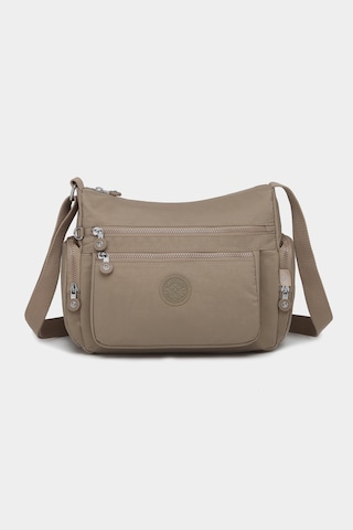 Smart Bags Orta Boy Çok Cepli Su Geçirmez Krınkıl Kumaş Kadın Omuz Çantası Açık Kahve Kahverengi