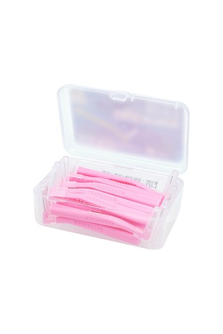 Wezone L Şekilli Diş Arası Fırçası - 20'li Paket, Hassas Diş Eti Temizliği İçin 0.6mm Pembe Fırça