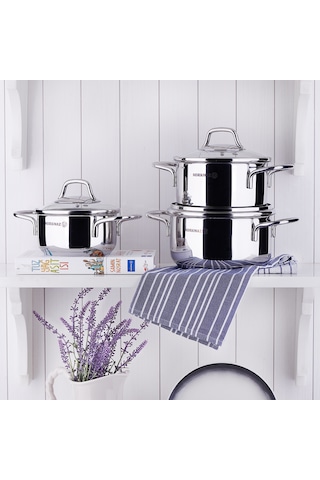 Korkmaz Perla Jr. 6 Parça Tencere Seti