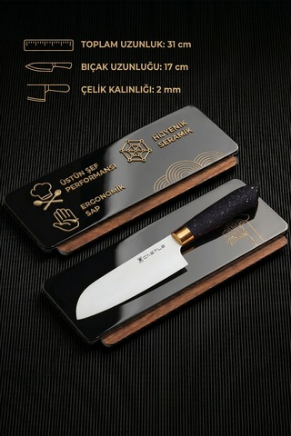 Black Copper Serisi 5 Li Mutfak Bıçağı Et Ekmek Sebze Mutfak Şef Bıçak Seti Mft-568 Siyah