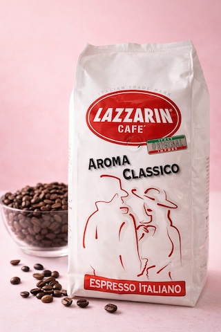 Orjinal İtalyan Kahve Çekirdeği 1 Kg Lazzarin Cafe Aroma Classico Çekirdek Kahve