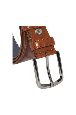 Süzer Deri 3.5 Cm. Klasik Suni Deri Dikişli Model Erkek Kemer Taba Taba