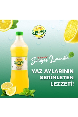 Sarıyer Limonata Şekersiz 1 Lt X 6 Adet