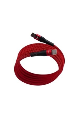 Bmuc-03 Kirmizi Manyetik Usb-a C Kablo 2 M, Süper Hızlı Şarj