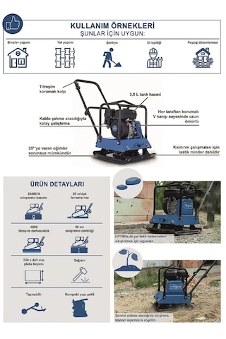 Scheppach Hp1800s Benzinli Kompaktör Zemin Sıkıştırma Makinesi