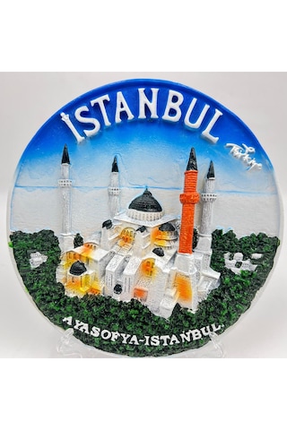 Ayasofya Kabartmalı Dekoratif Tabak Masa Ve Duvar Dekoru 15 Cm