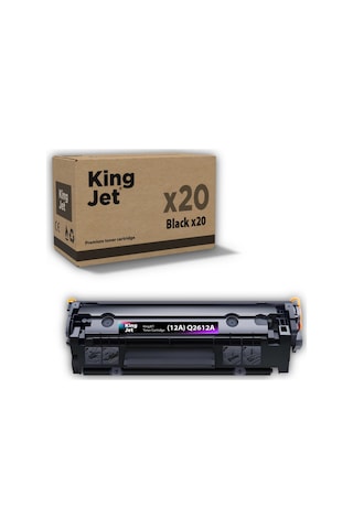 Kingjet Hp Uyumlu 12a Q2612a Standart Kapasiteli 20'li Paket Uyumlu Toneri Laserjet 1018