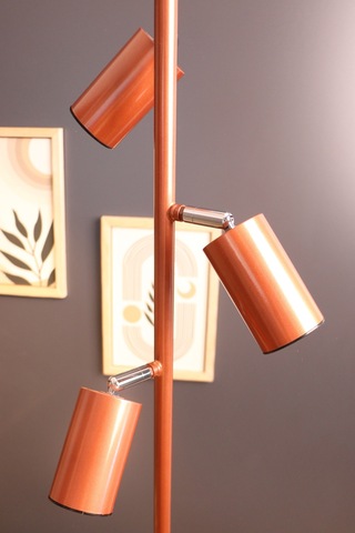 Bella Bakır Lambader Hareketli-mafsallı Başlıklar Ampüllü Mod... Bakır