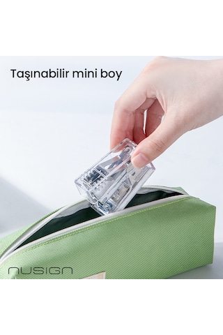 Nusıgn Mini Zımba Makinesi 12 Yaprak Kapasiteli Şeffaf