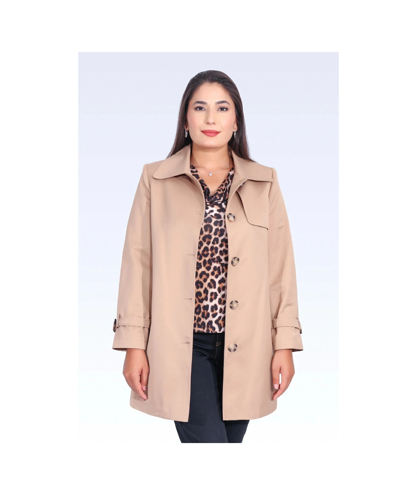Tolga Saraçoğlu Kadın Midi Boy Trençkot 60076 Camel CAMEL