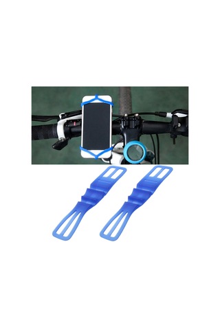 Suntek 2 Adet Silikon Bisiklet Telefonu Montaj Sürme Mavi