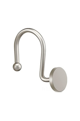 Qingmipy Paslanmaz Nikel Duş Perdesi Askıları - 12'li Set, Dayanıklı Metal Kancalar Diğer