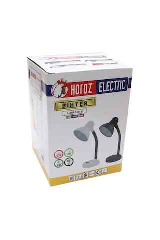 Horoz Bihter Spiralli Masa Lambası - Siyah - Anahtarlı - E27 - 048-009-0060s