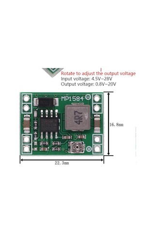 MP1584EN 3A Ultra Küçük Boyutlu DC-DC Adım Aşağı Besleme Modülü ayarlanabilir