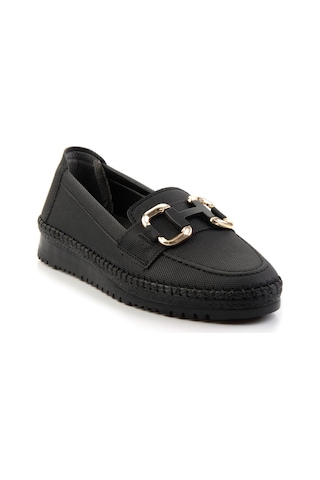 Bambi Siyah Kadın Loafer Ayakkabı K01536194009 Siyah
