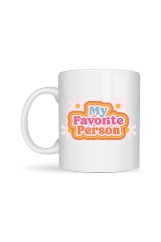 Northcity My Favorite Person Yazılı Porselen Kupa - Sevgiliye Ve Arkadaşına Özel Tatlı Tasarım Hediye Kupası