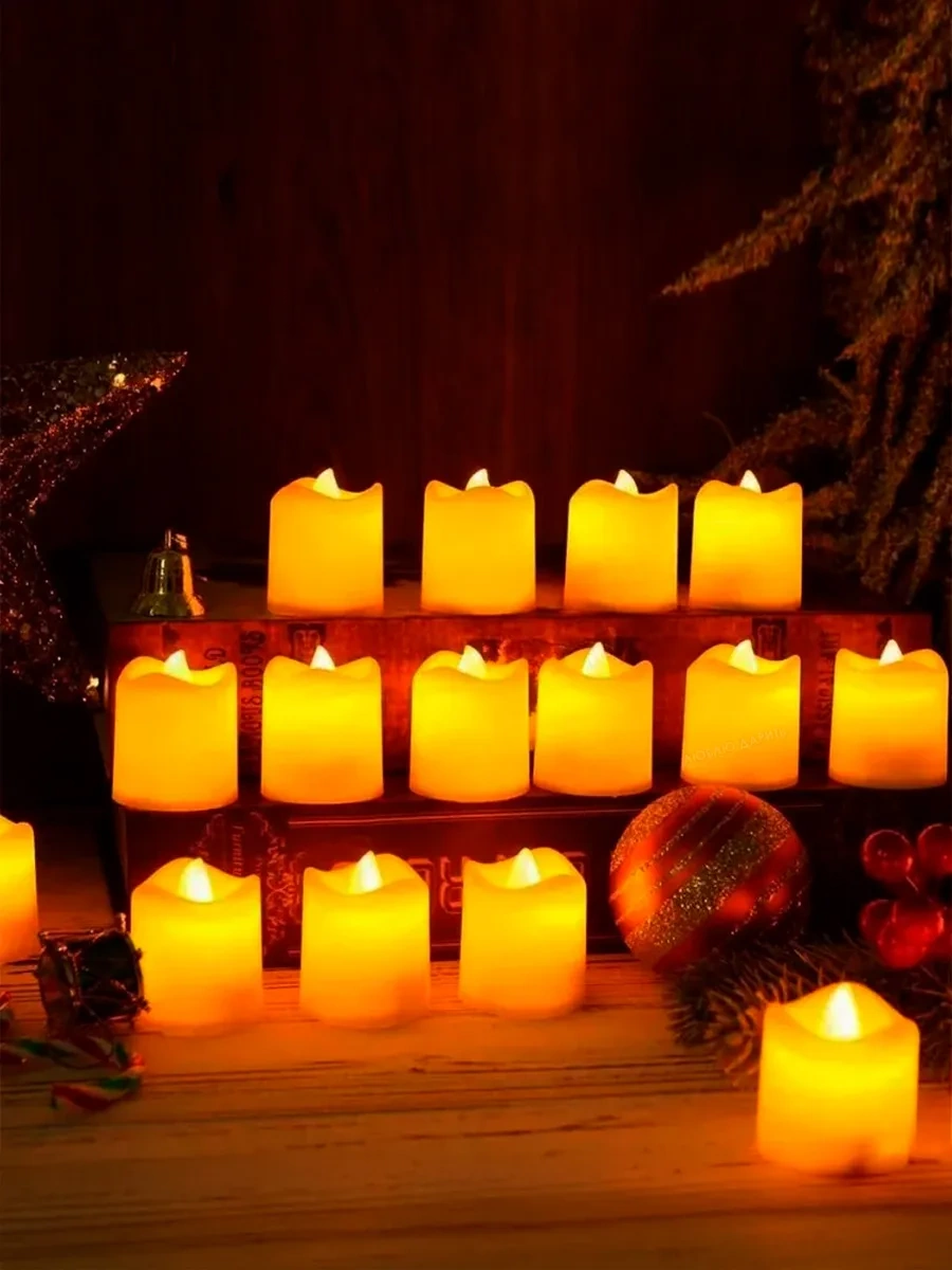 Lublu Darit' Led Mum Seti 24 Adet, Bataryalı Yanıp Sönen 484371689 Bej Açık