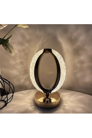 Usb Şarjlı Dokunmatik 3 Modlu Masa Üstü Kristal Gece Lambası-1910 Çok Renkli