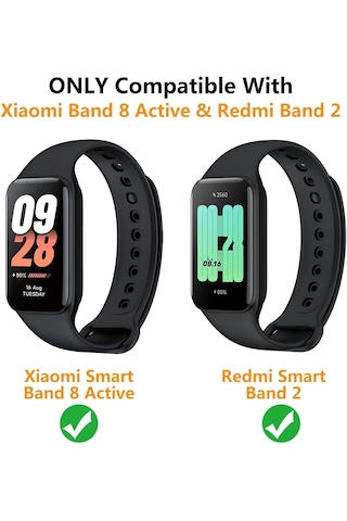 Xiaomi Smart Band 8 Active Silikon Kasa Ve Ekran Koruyucu