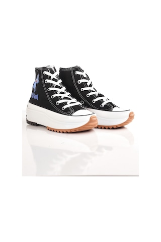 Labubu Baskılı Yüksek Taban Boğazlı Converse Siyah - Mavi