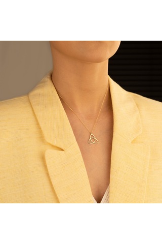 Üçlü Tribal Gümüş Kolye