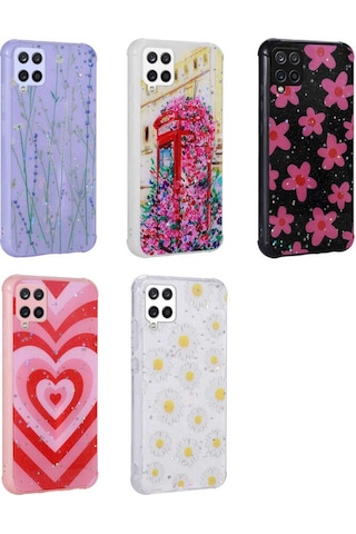 Samsung Uyumlu Galaxy M33 Kilif Simli Desenli Kamera Korumali Parlak Zo 554176757