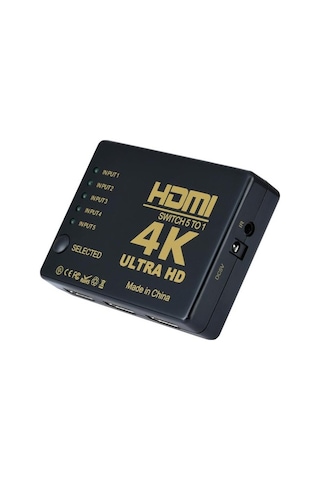 Hdmi Çoklayıcı 5 Port 4K Kumandalı Ultra Hd Hdmi Switch Splitter