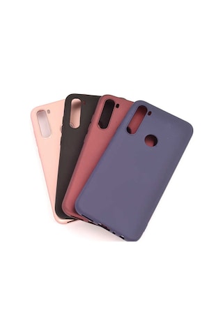 Noktaks - Xiaomi Uyumlu Xiaomi Redmi Note 8 - Kılıf Mat Soft Premier Silikon Kapak - Mürdüm T10058 Mürdüm
