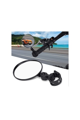 Elektrikli Scooter Bisiklet Dikiz Aynası, Tüm Bisikletlerle Uyumlu, 8 Cm Çap, Gidon Kelepçesi, 360 Derece, 2 Adet,