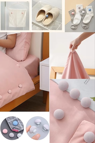 Yorgan. Nevresim Ve Genel Sabitleyicii 8 Adet Pembe