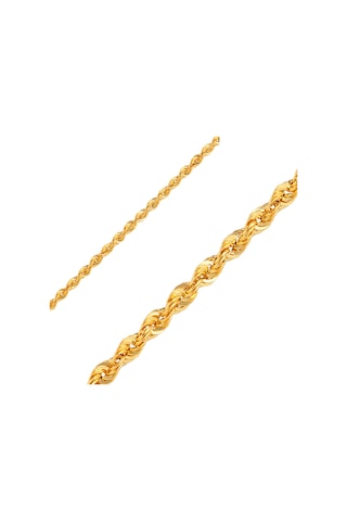 Halat Bileklik 5 Mm 14 Ayar Altın Altın