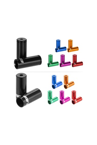 Gub 100pcs 4mm / 5mm Alüminyum Alaşım Bisiklet Attırıcı Y4452b-4 Siyah Siyah