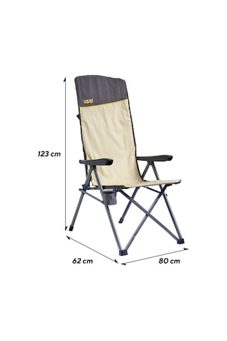 Uquip Justy Xl 3 Pozisyonlu Konforlu Katlanır Kamp Sandalyesi Boulder Kum