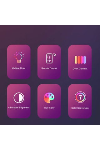 Teltree Oda Masaüstü Tv Arka Plan Rgb Işığı, İkili Kumandalı Renk Değiştiren Led Aydınlatma Diğer
