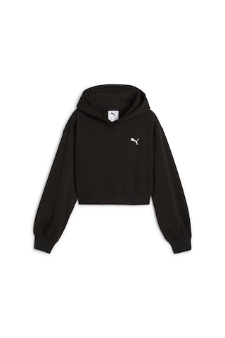 Puma Wardrobe Ess Genç Kısa Kesim Kapüşonlu Sweatshırt 629894 01 Siyah