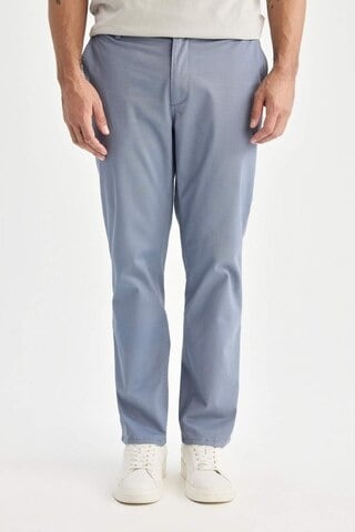 DeFacto Yazlık Gabardin Chino Kanvas Pantolon Slim Fit Dar Kesim Dar Paça Cepli B2089AX25SPBE801