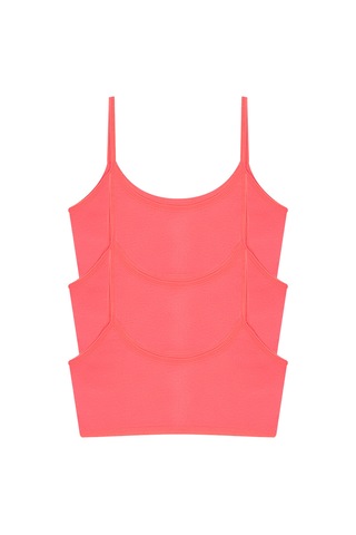3 Adet Pembe Kız Çocuk Yarım Atlet Pedsiz Pamuklu Genç Kız Alıştırma Sütyeni Pembe