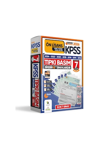 2026 Kpss Ön Lisans Ösym Çıkmış Soru Tıpkı Basım 7li Deneme Paketi Türkiye Geneli Dijital Çözümlü
