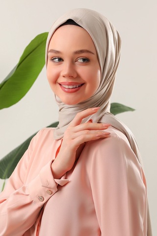 Melodi Scarf Tesettür Penye Şal Krem Krem