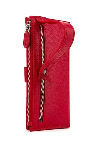 Bilik Deri Kırmızı Rölax Deri Unisex Cüzdan Bsh 3240 Kırmızı
